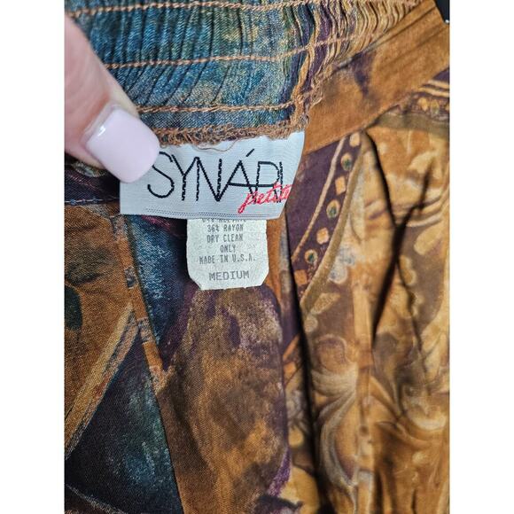 Vintage Synari Abstract Pants Ladies size Medium - Picture 4 of 8